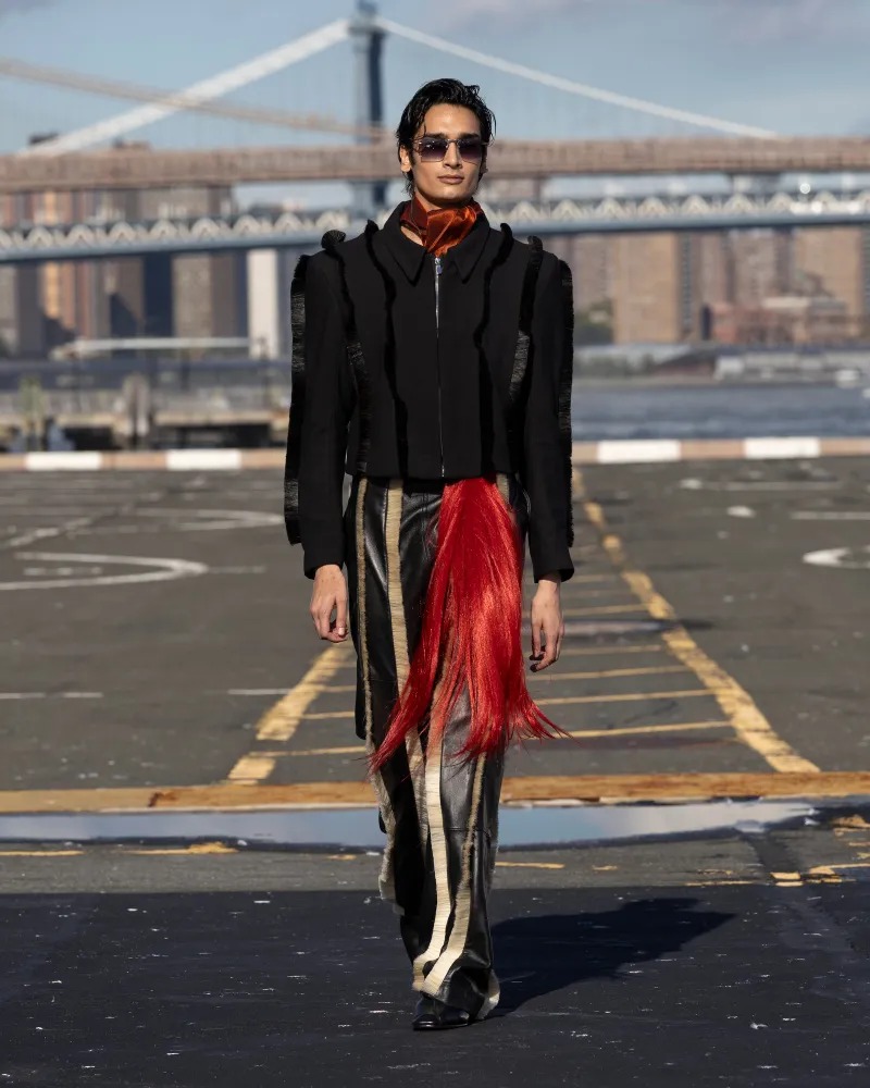 Hair-like texture translated into a fashion surface